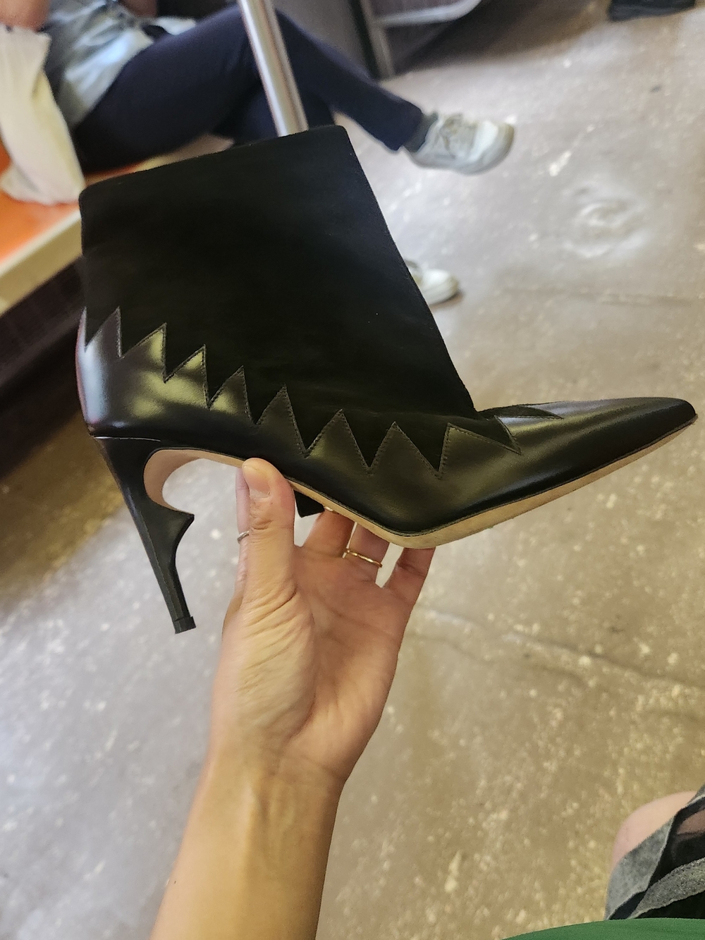Jerome C. Rousseau Sculpture Heel Ankle Boot